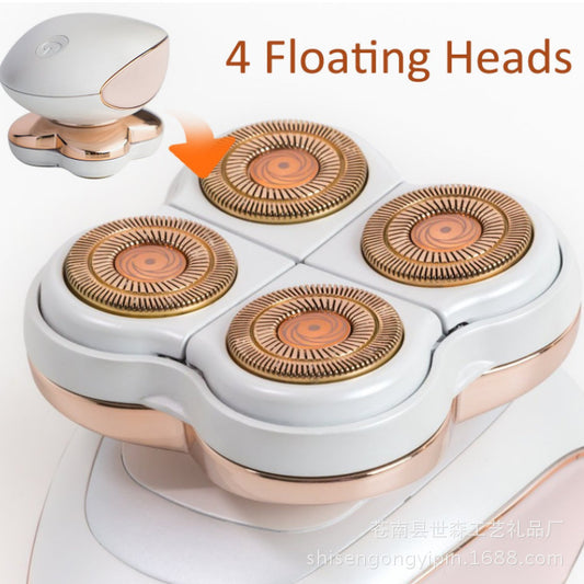 Hair Removal Device with 4 Floating Heads
