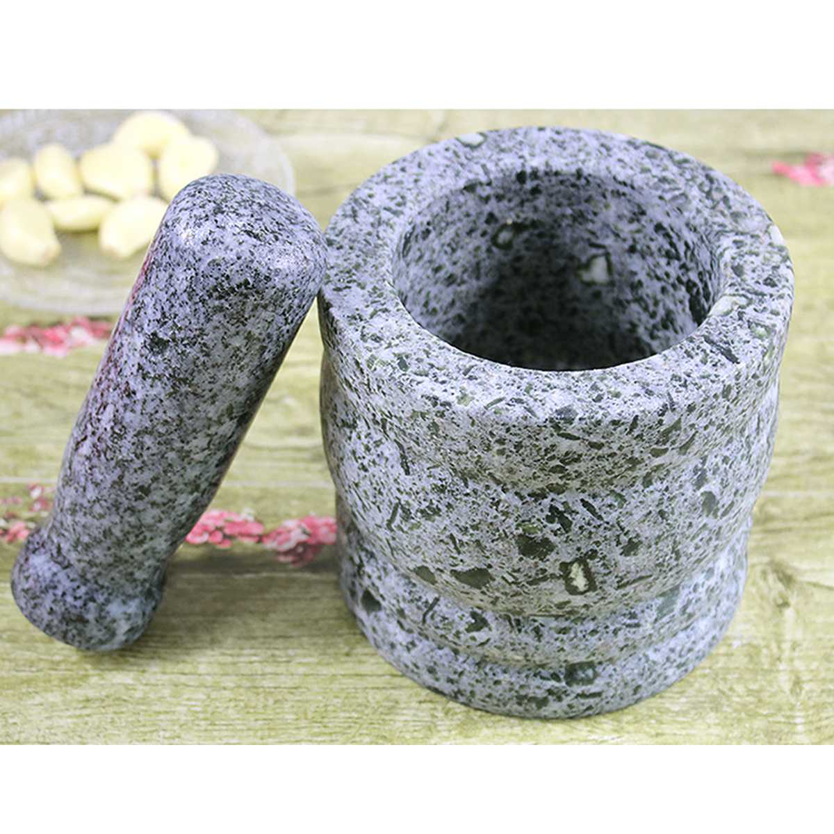 Handmade Garlic Mortar, Household Garlic Mortar, Stone Mortar And Grinder