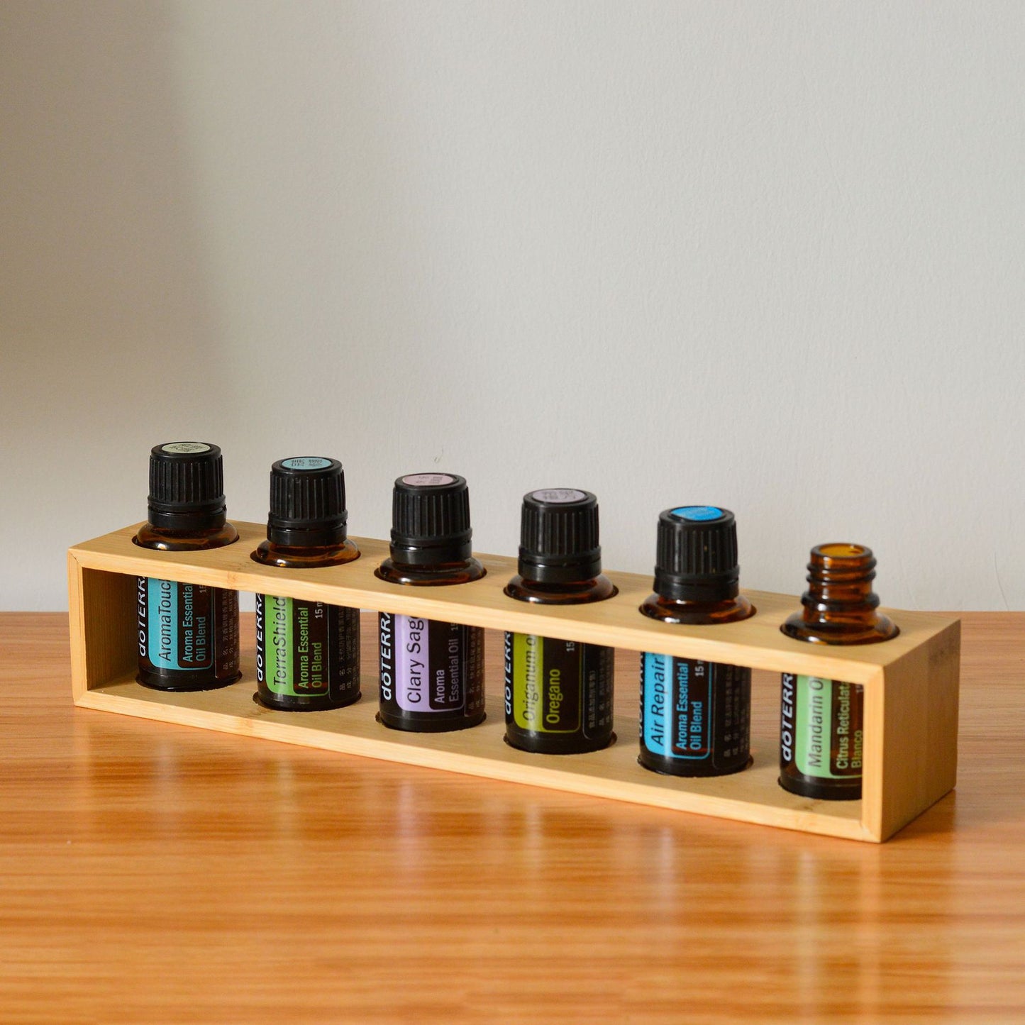 Bamboo Essential Oil Storage Rack For Essential Oil Bottles 15ml