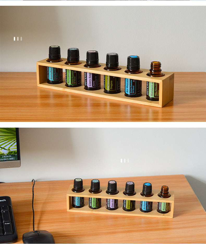 Bamboo Essential Oil Storage Rack For Essential Oil Bottles 15ml