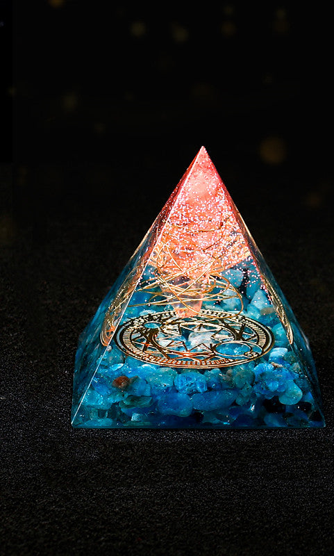 Natural Crystal Pyramid Ornaments Transfer Lucky Spiritual Ogan High Frequency Healing Energy Tower