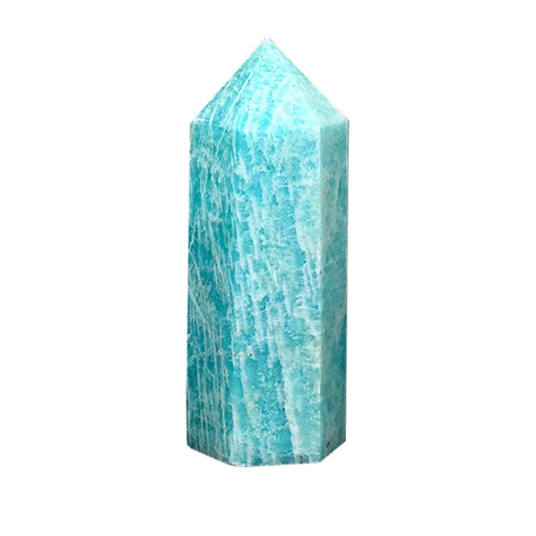 Amazonite Crystal Column Tianhe Stone Column Stone Rough Stone