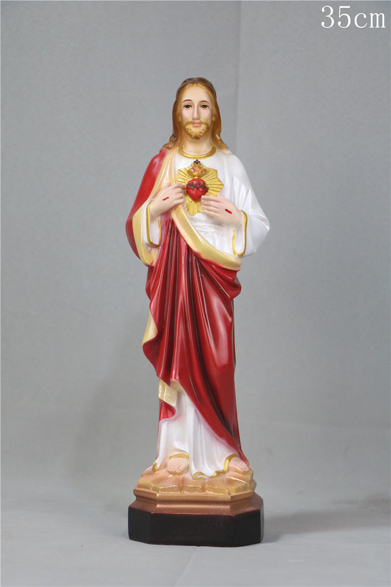 Jesus Christian Catholic Icon Sacred Virgin Jesus Mary Church Family Statue