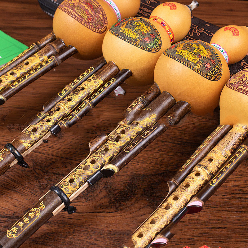 Natural purple bamboo Hulusi gourd silk c-adjusted b-adjusted adult children student beginner musical instrument