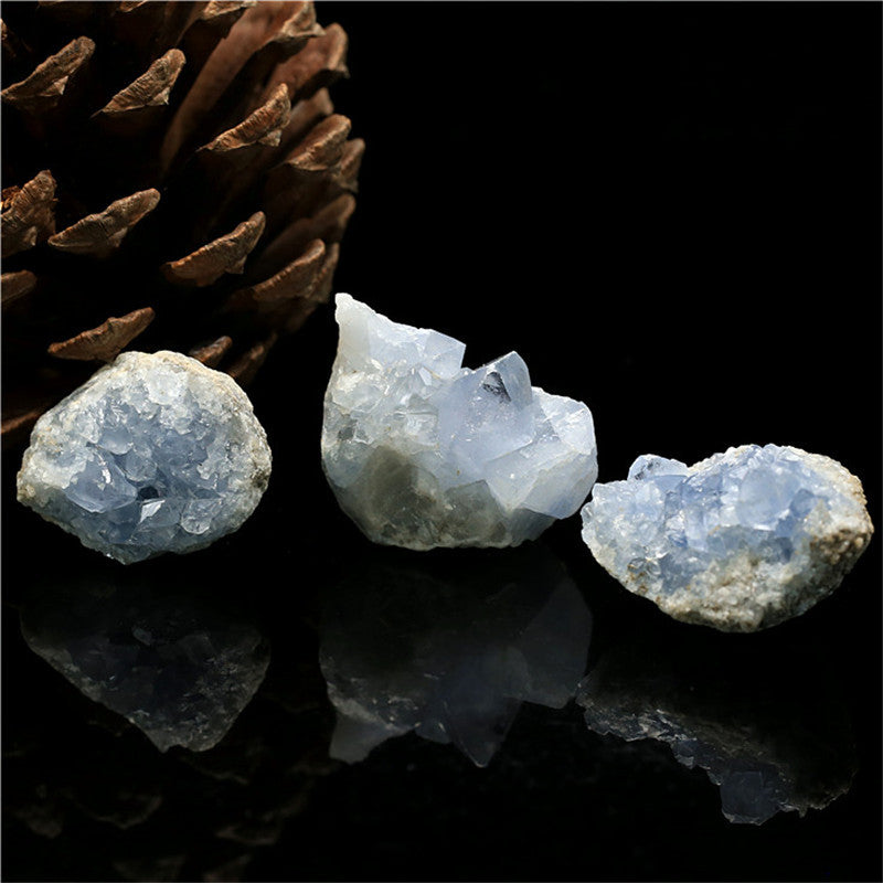 Natural Crystal Rough Stone Celestite Kyanite Crushed Stone Blue Crystal Decoration