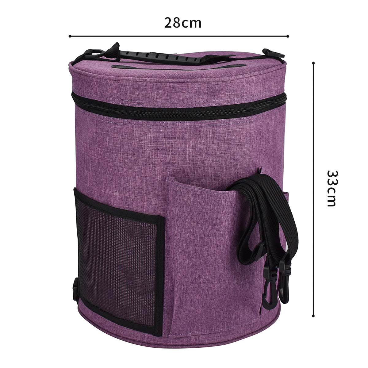 Purple Wool Storage Drum Bag