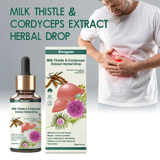 Milk Thistle Cordyceps Sinensis Drops Relieve Body Fatigue Care Essential Oil