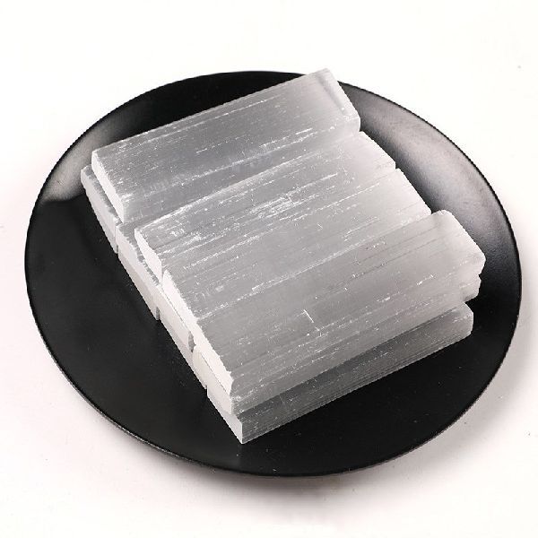 Selenite Crystal Slab White Quartz Mineral Rough