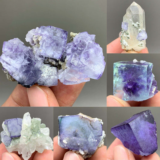 Natural Amethyst Crystal Cluster Raw in Varying Shapes, Hues and Spectrums