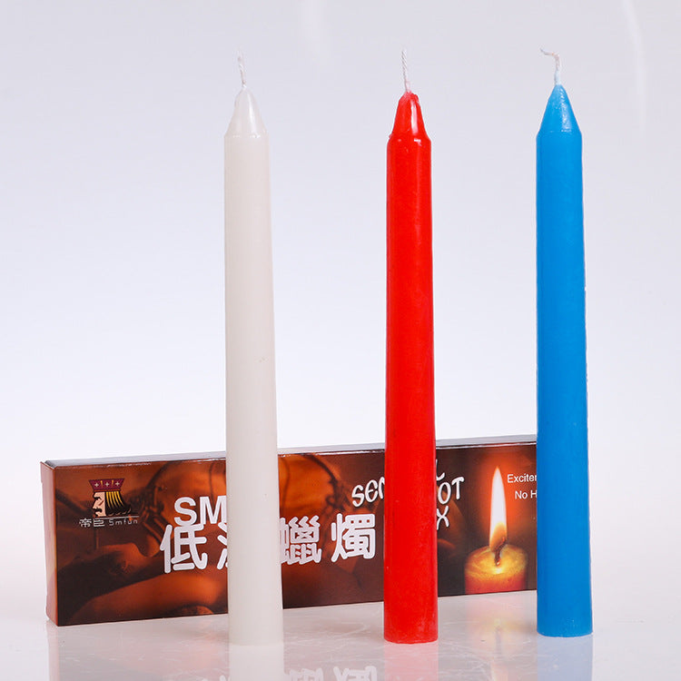 Three Red, White And Blue Low-temperature Unironed Candles