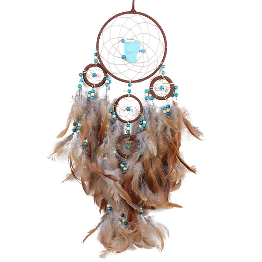 Brown Dream Catcher with Wind Chimes