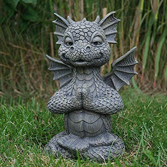 Garden Meditation Dragon Made of Resin