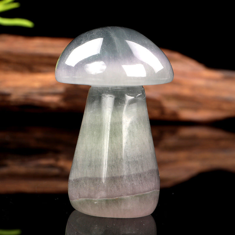 Fluorite Mushroom Adorable Crystal Ornaments