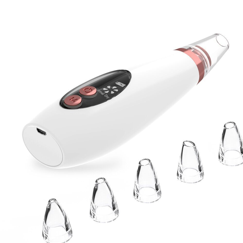 Blackhead Pore Vacuum Cleaner , Acne Removal Button Face Suction Beauty Skin Care Tool