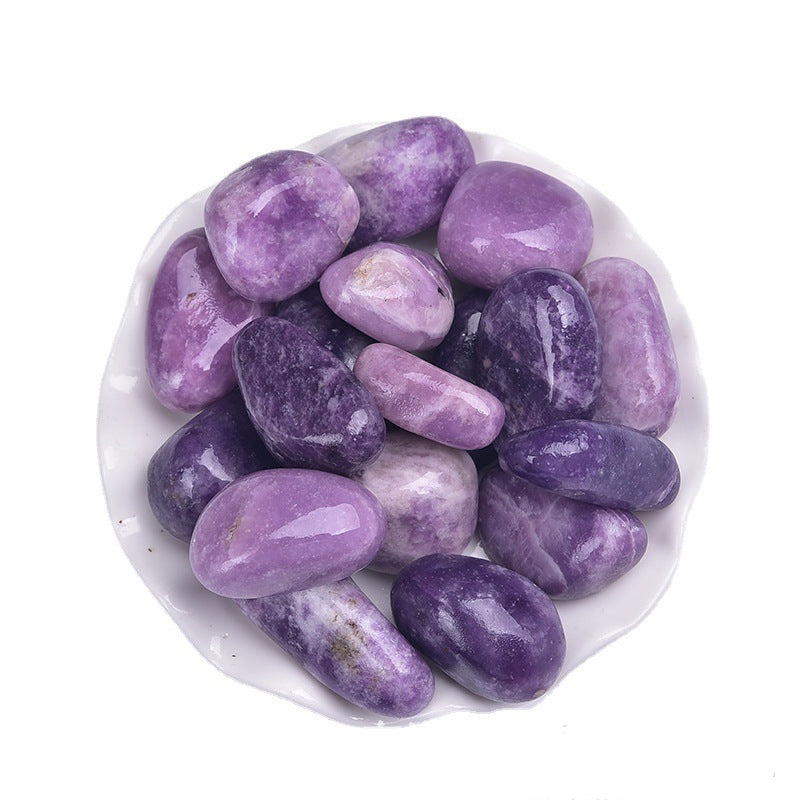 Natural Polished Lepidolite Tumbled Crystals Healing Stones