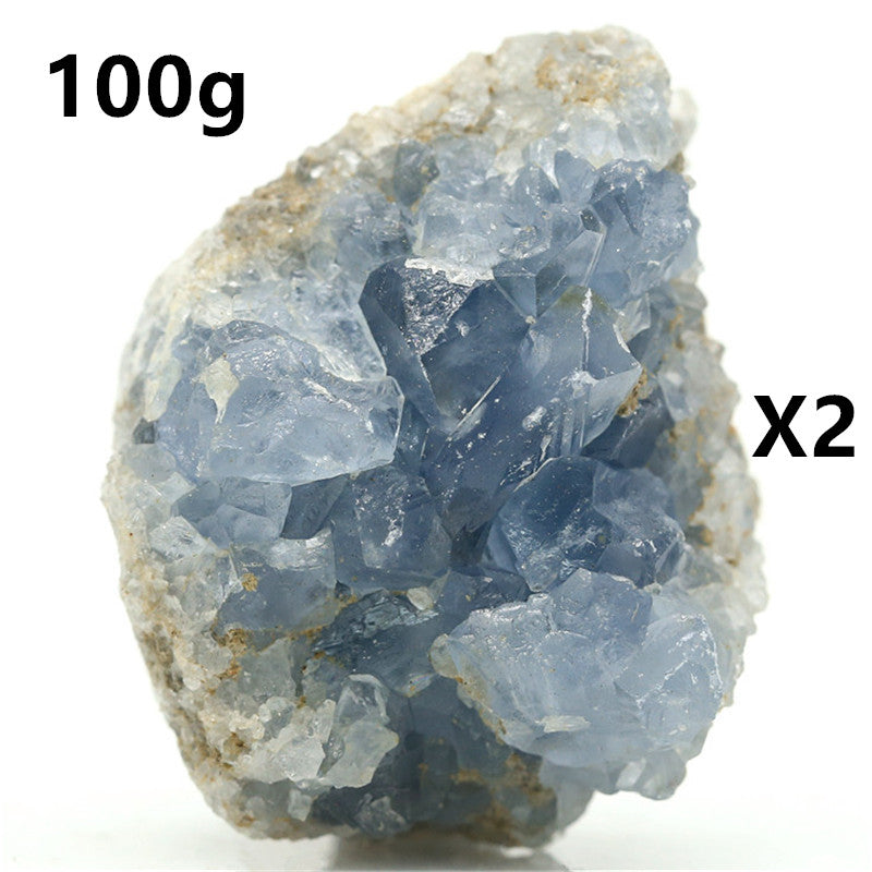 Natural Crystal Rough Stone Celestite Kyanite Crushed Stone Blue Crystal Decoration