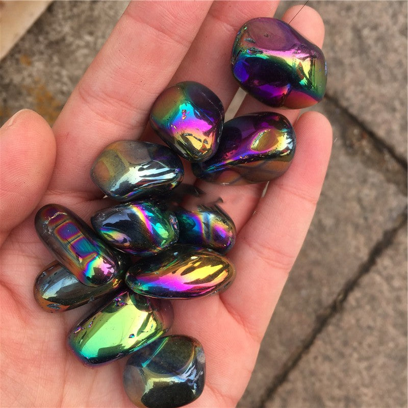 Hematite Rainbow Crystal Particle Crushed Stone