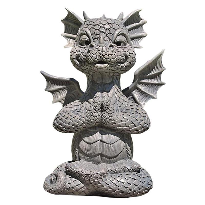 Garden Meditation Dragon Made of Resin