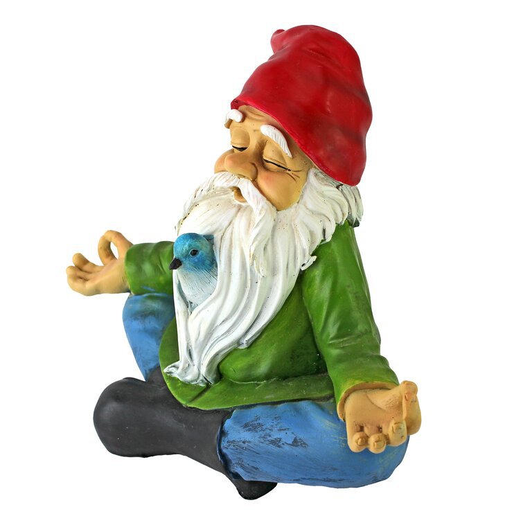 Meditating Garden Gnome Bringing Peace to Your Backyard
