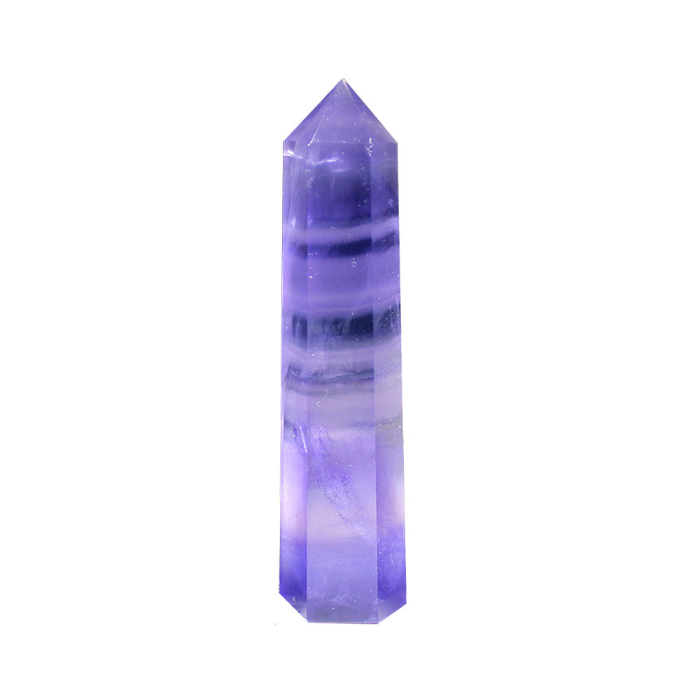 Natural Fluorite Crystal Column Energy Stone