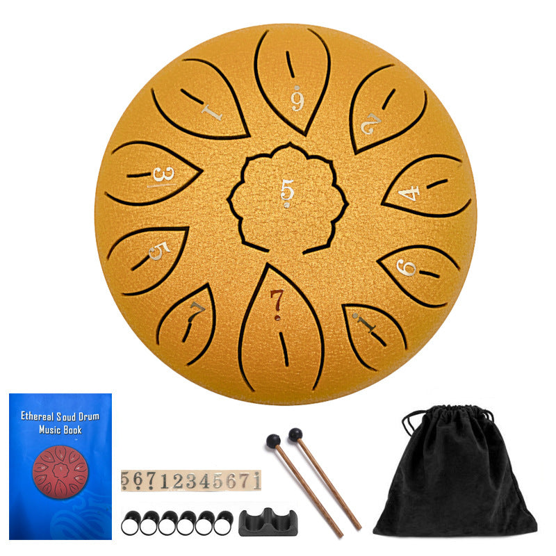 Ethereal Drum C Steel Tongue Drum 6 Inch, 11 Tone