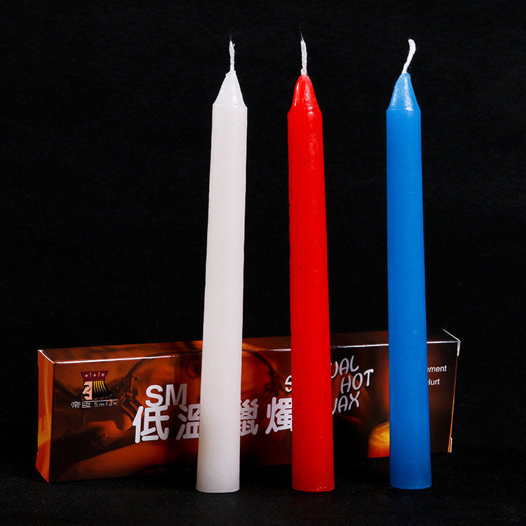 Three Red, White And Blue Low-temperature Unironed Candles