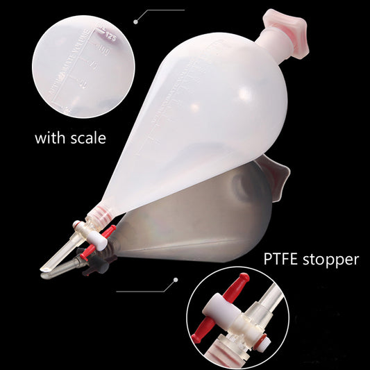 Fashionable Plastic Pear-shaped Separatory Funnel 125ml