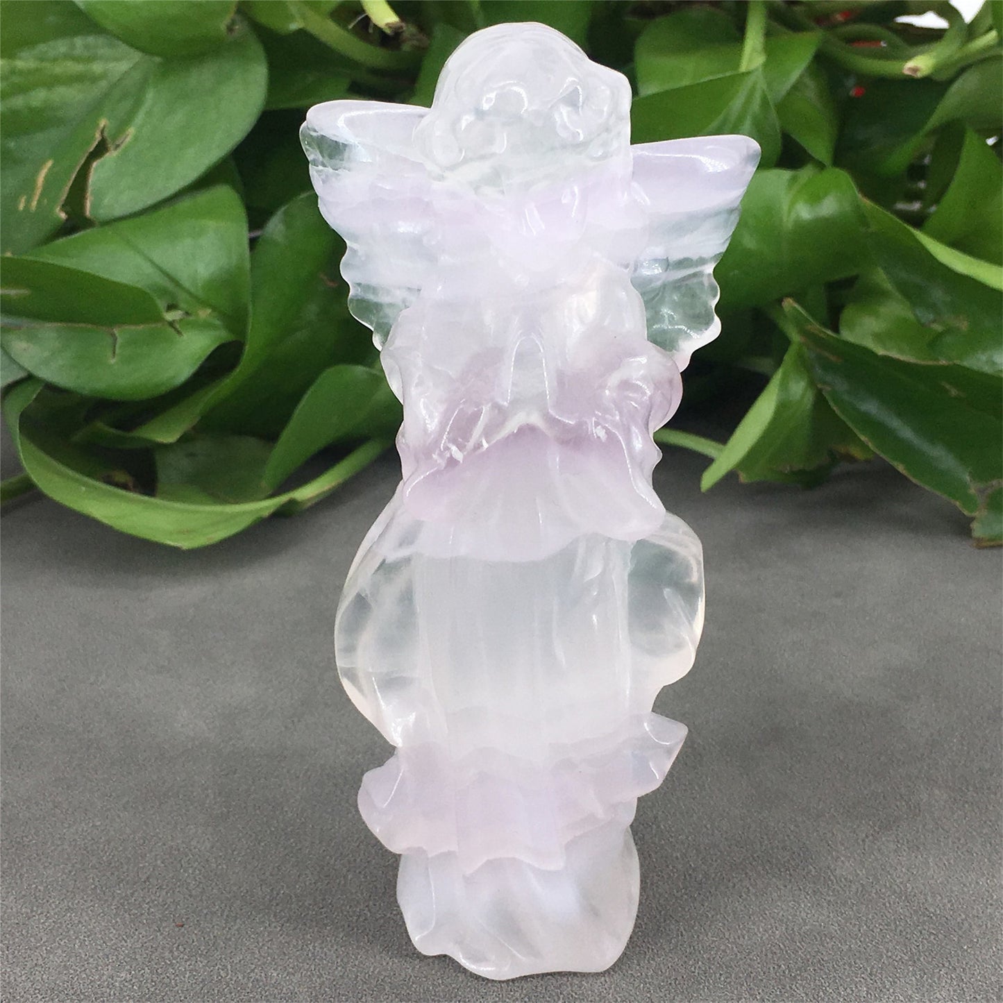 Natural Crystal Carved Angel Statue Ornament