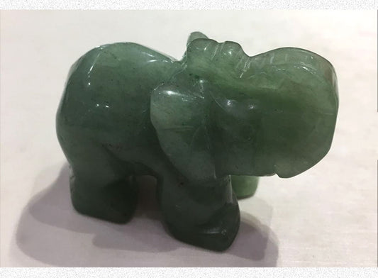 Elephant Crystal Stone  Semi-Precious Stones Jade Craft Ornaments