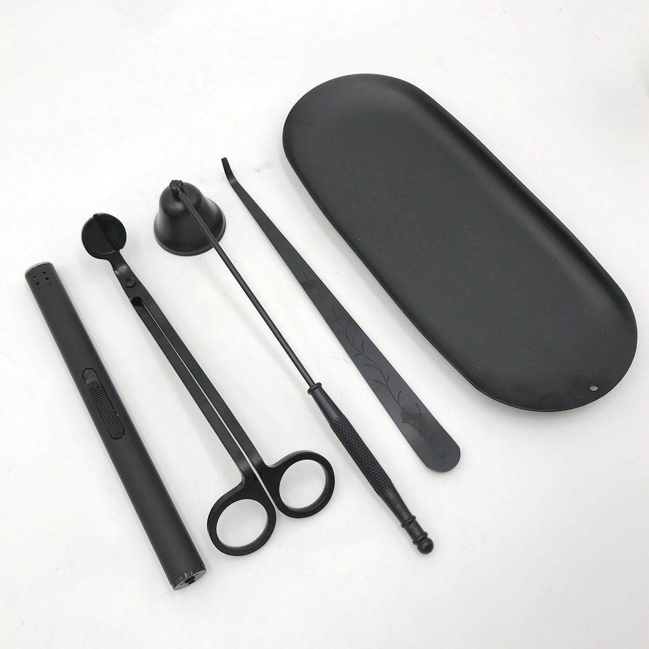 Household Black Scented Candle Cutter, Candle Extinguisher, Candle Extinguisher Hook, And Four-Piece Tool