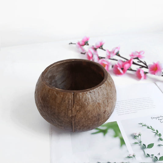 Candle Coconut Shell Bowl Wood