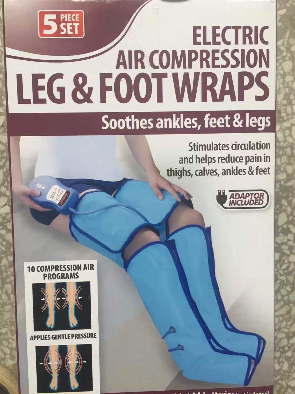 Air Pressure Leg Massager For Foot And Leg Care