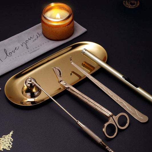 Candle Tool Set Core Hook, Candle Bell, Cover Accessories Box