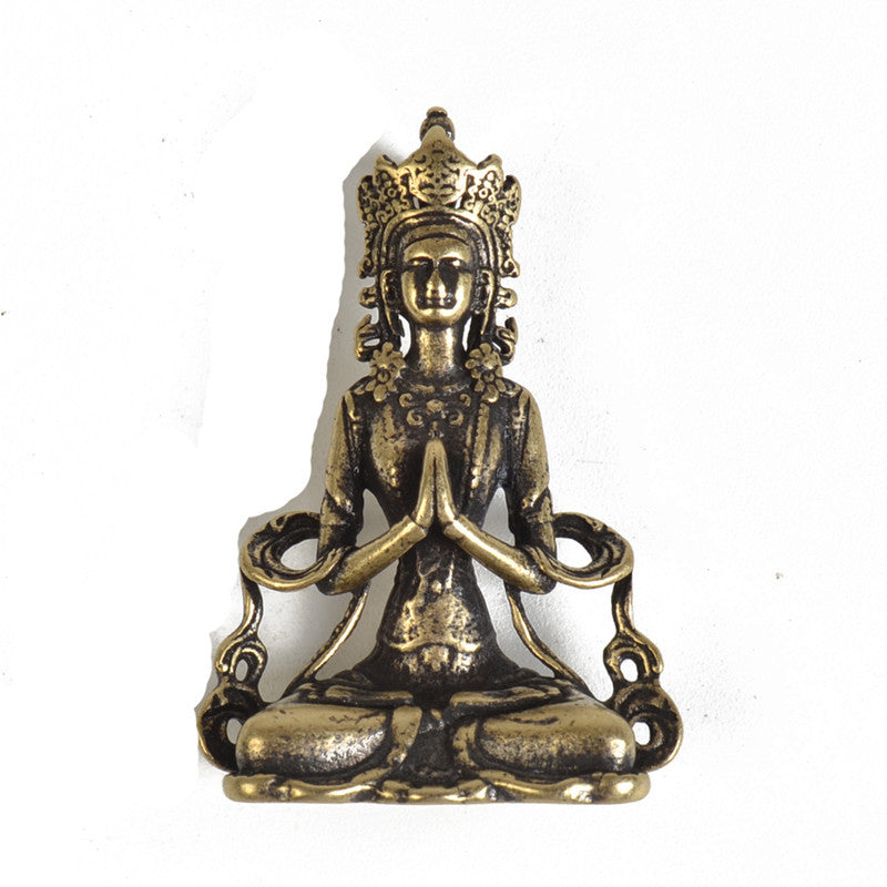 Brass buddha statue