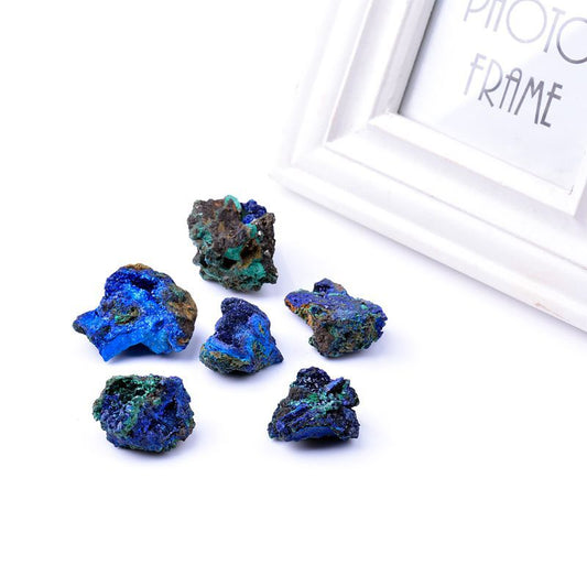 Natural Azurite And Malachite Symbiotic Mineral Crystals