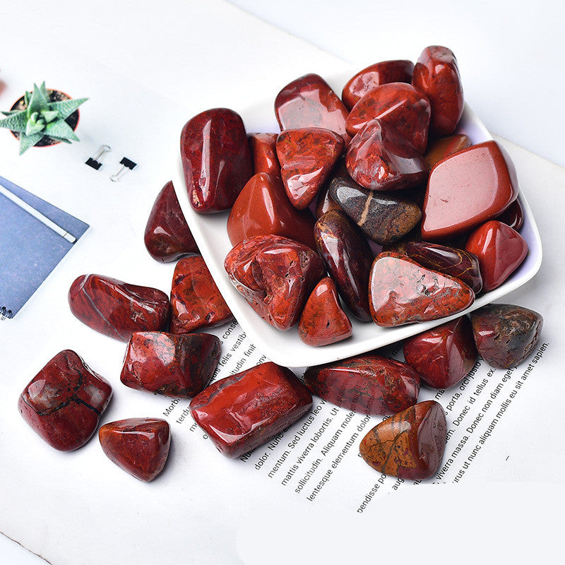 Natural Red Jasper Large Particle Rolling Stone Purification Crystal Crushed